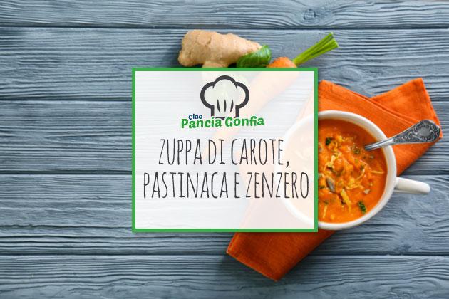 Ricette Ciao Pancia Gonfia: zuppa di carote, pastinaca e zenzero