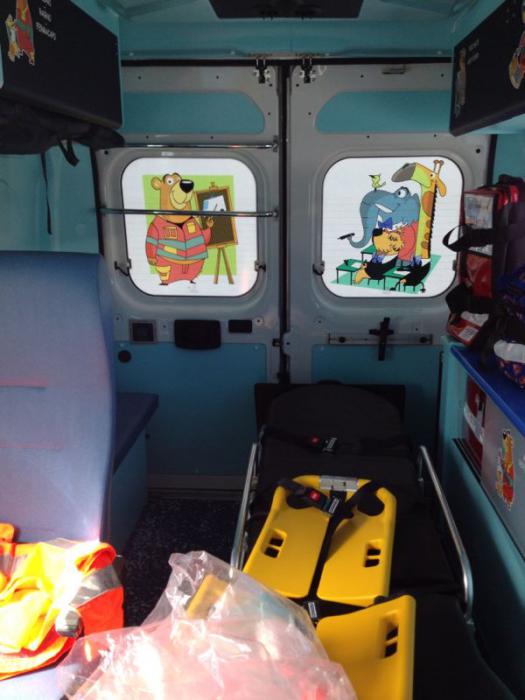 Un’ambulanza a misura di bambini